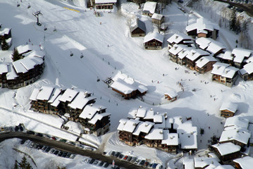vue aerienne de Valmorel