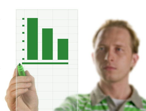 man drawing a diagram