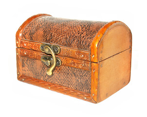 vintage coffer  isolated