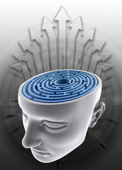 Confused Mind. The labyrinth inside the head. 