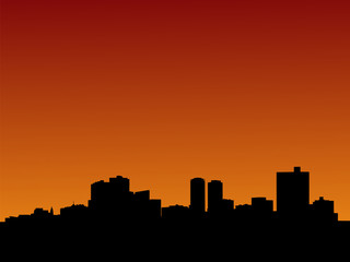 Fototapeta na wymiar Fort Worth at sunset