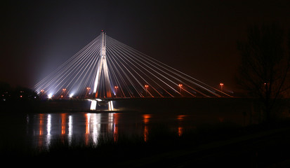 Fototapeta na wymiar Swietokrzyski bridge in Warsaw Poland