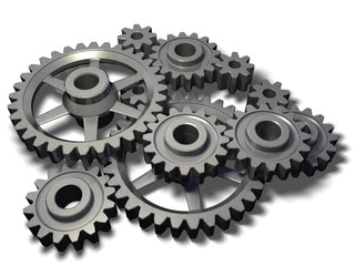 isolated metal cogwheels mechanism
