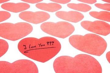 Fototapeta premium the red hearts isolated on white background