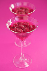 Raspberry cosmopolitan cocktails