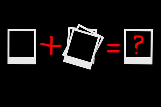 An image of white frames on background