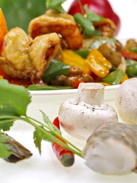 garnelen s&uuml;&szlig; scharf mit paprika
