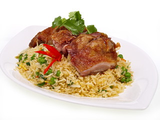 gebratener reis mit hongkong ente