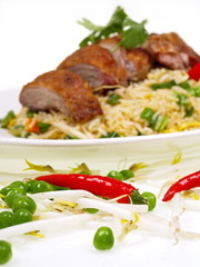 gebratener reis mit hongkong ente