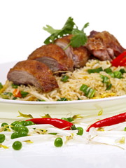 gebratener reis mit hongkong ente