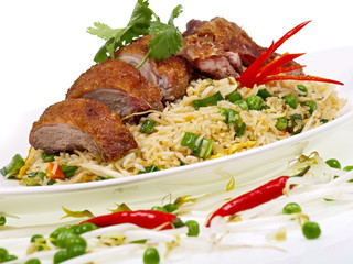 gebratener reis mit hongkong ente