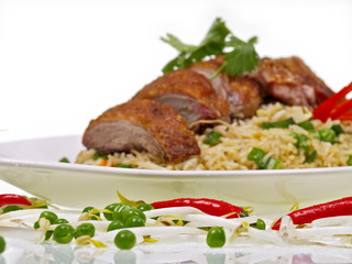 gebratener reis mit hongkong ente