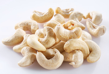 Nuts of cashews; Objects on white background