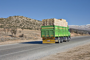 Truck on Road, Turkey, Middle East