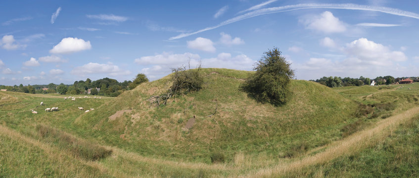 A Motte And Bailey Castle At Yelden Bedfordshire