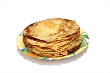 Plate with pancakes