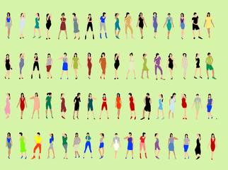 Vecor caartoon girls