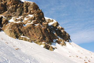 roccia e neve