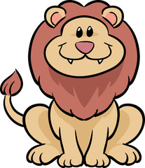 cute lion vector illustration