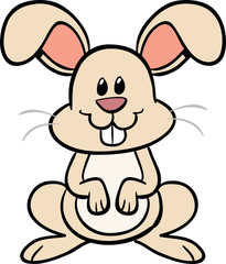 Obraz na płótnie Canvas cute bunny rabbit vector illustration