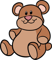 cute teddy bear vector illustration