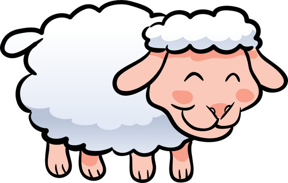 cute lamb sheep vector illustration