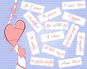 "I love you" in the world - blu © taraki