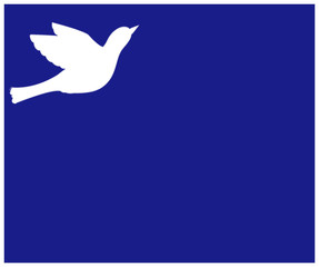 white bird on blue