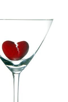 A Broken Heart Drowning In A Martini Glass.