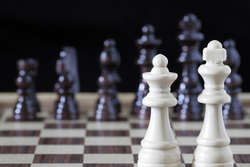 White Chess King And Queen