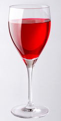 Red wine; objects on white background