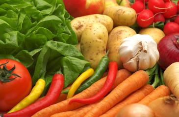 fresh vegetables background