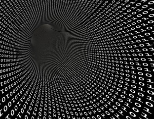 Fototapeta premium Wysokiej rozdzielczości 3d renderowane tunelu binarnego