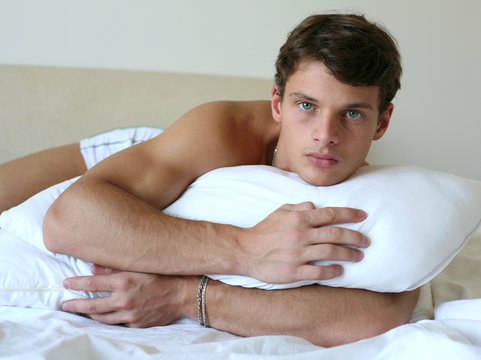 Sexy Man on the Bed