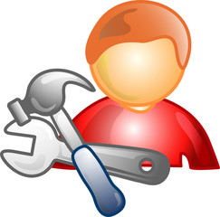 Illustration of a repairman icon