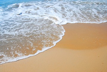 whitewash on tropical caribbean island