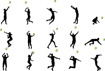 volleyball silhouettes