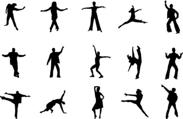 dancing silhouettes