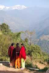 Fototapeta na wymiar Panie z Mountain View Nepalu