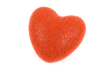 Isolated image of red heart on white background