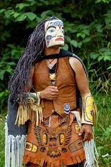 Deurstickers Tlingit Indiaas © cenk unver