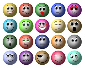 smileys farbig
