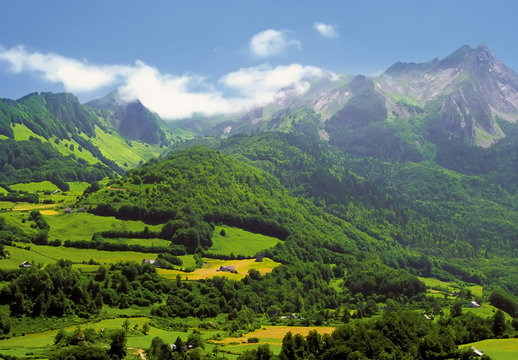 The pyrenees on the france spain border 