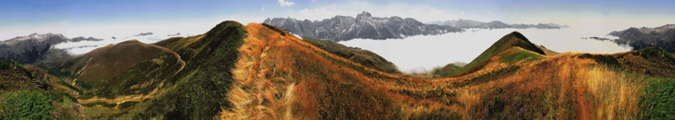 The col d'aubisque in the pyrenees-atlantique aquitaine