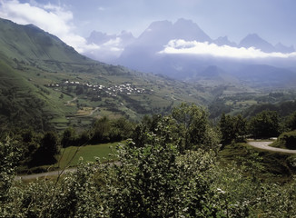 The pyrenees on the france spain border 