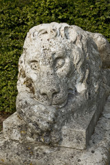 Obraz premium france,77,chateau de courances : lion
