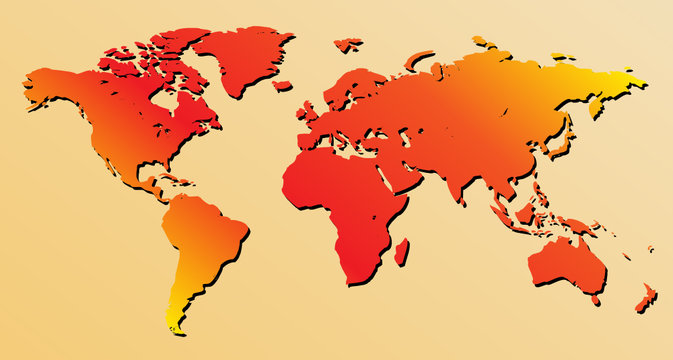 red world map