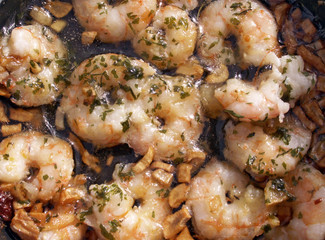  shrimps mit knoblauch 