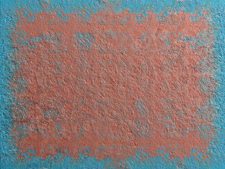 Rusted blue metalic plate