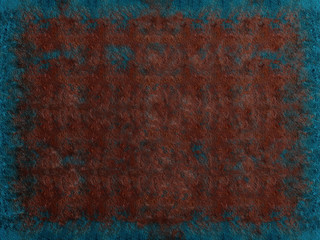 Rusted blue metalic plate